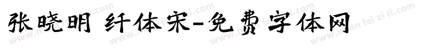 张晓明 纤体宋字体转换